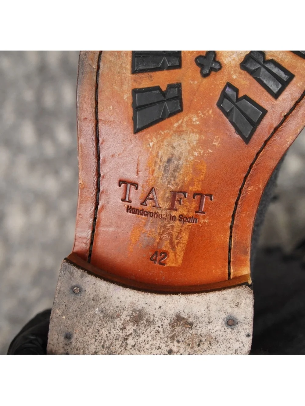 Taft The Jack Boot Mens EU42 Gray Brown Wool Calfskin Casual Handcrafted Spain